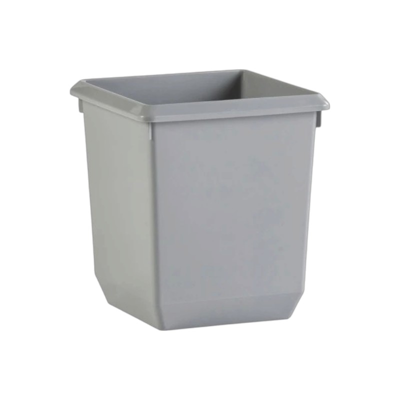 Poubelle à papier carrée conique V-Part - Plastique - Grise - 21L